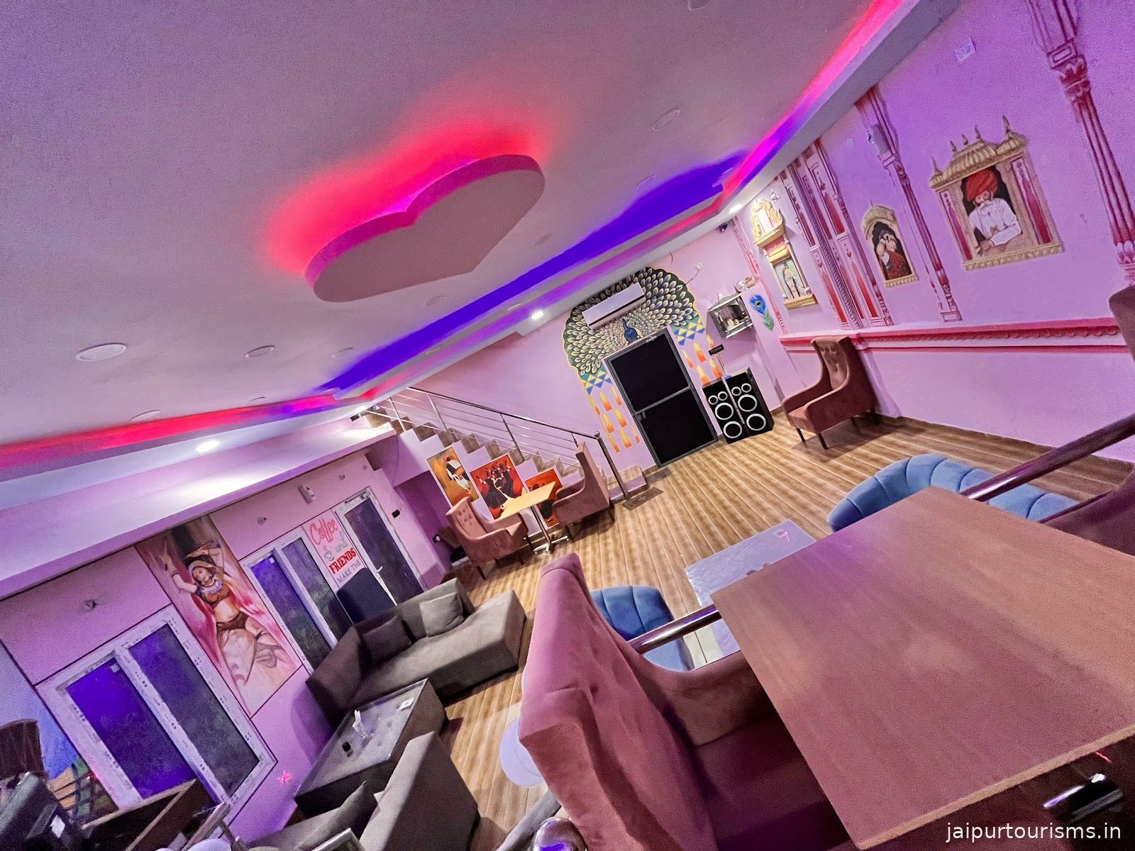 Pink heart cafe